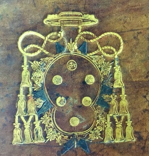 The coat of arms of Cardinal Gian Carlo de' Medici from the front cover of the Accademia degli Immobili album at the British Museum
